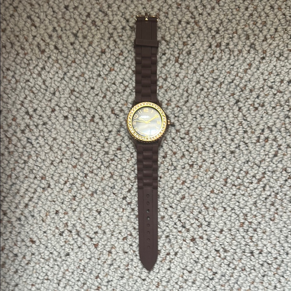 Geneva Brown and Gold Women's Watch